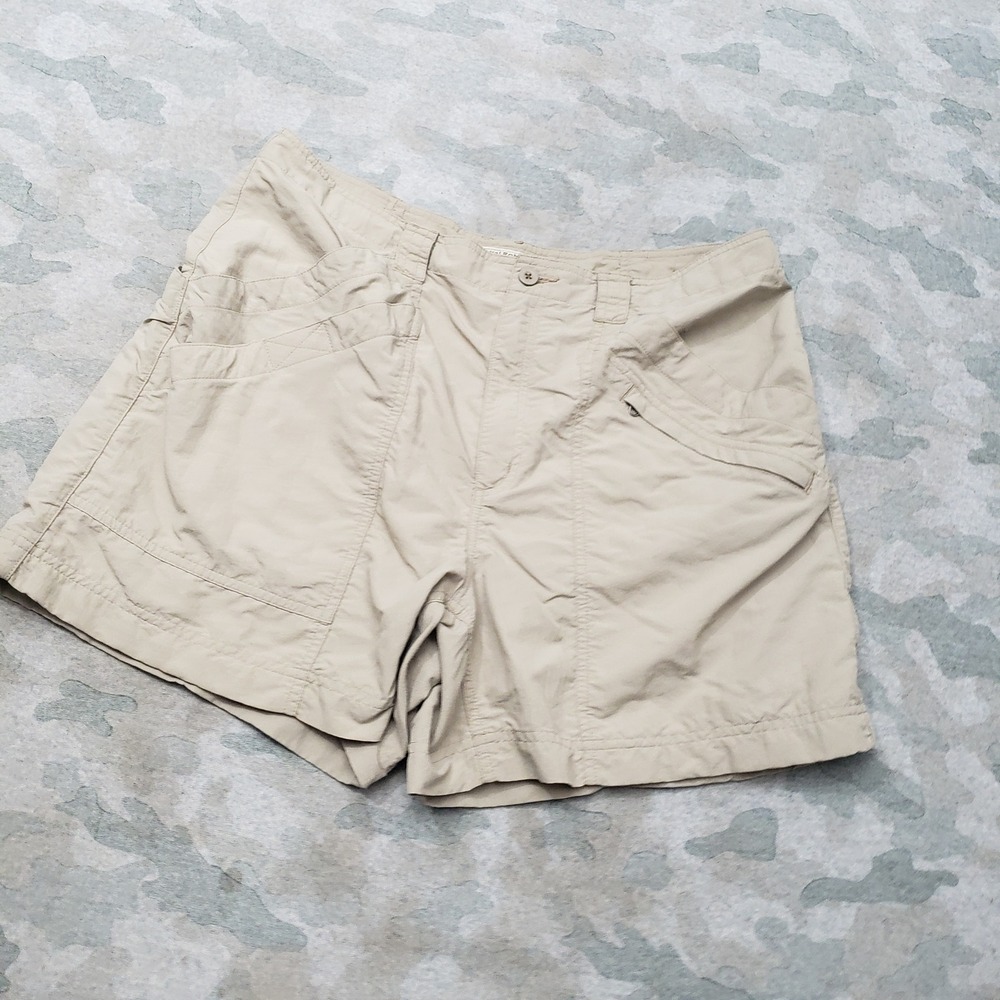 Royal Robbins Shorts Womens 14 Tan Hiking Outdoor Pockets Camp Trail
